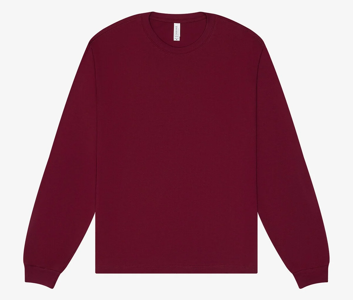 Bella+Canvas BE3511 Heavy T-shirt Lange Mouwen – Bordeaux