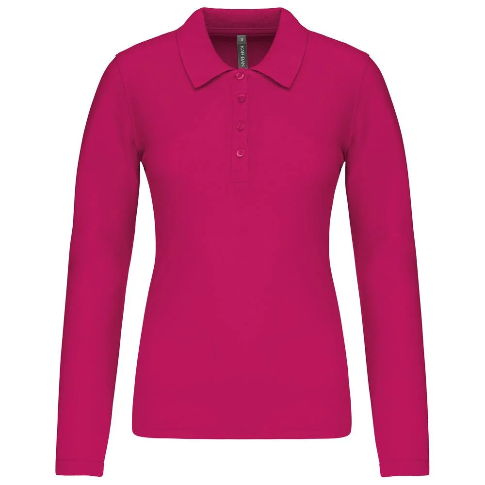 Kariban K257 Polo Lange Mouwen Dames – Fuchsia