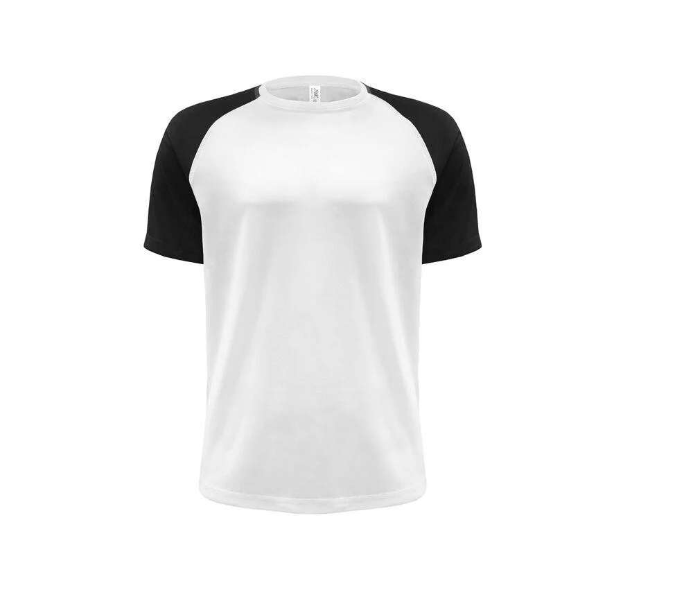 JHK JK905 Baseball Sport-T-shirt Heren – White / Black
