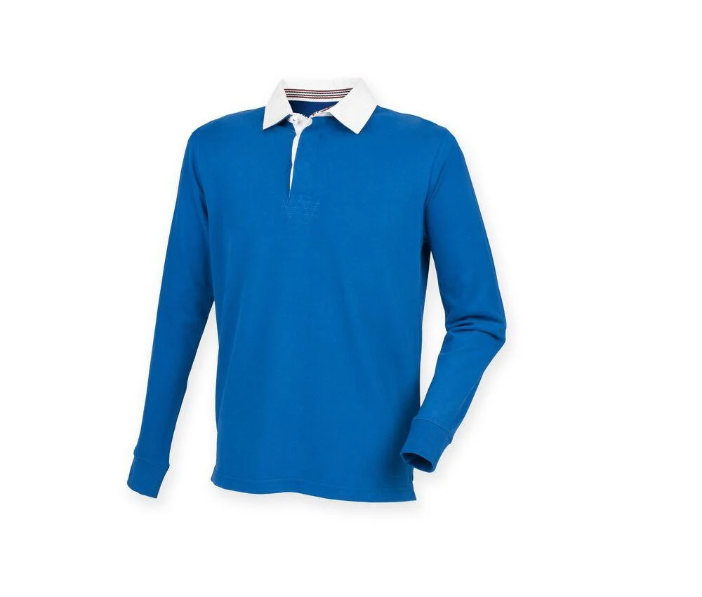 Front Row FR104 Premium Superfit Rugbyshirt Heren – Royal blue