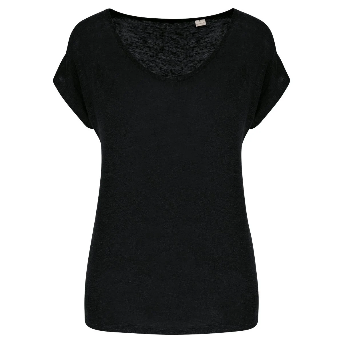 Spasso SP321 T-shirt V-hals Dames – Zwart
