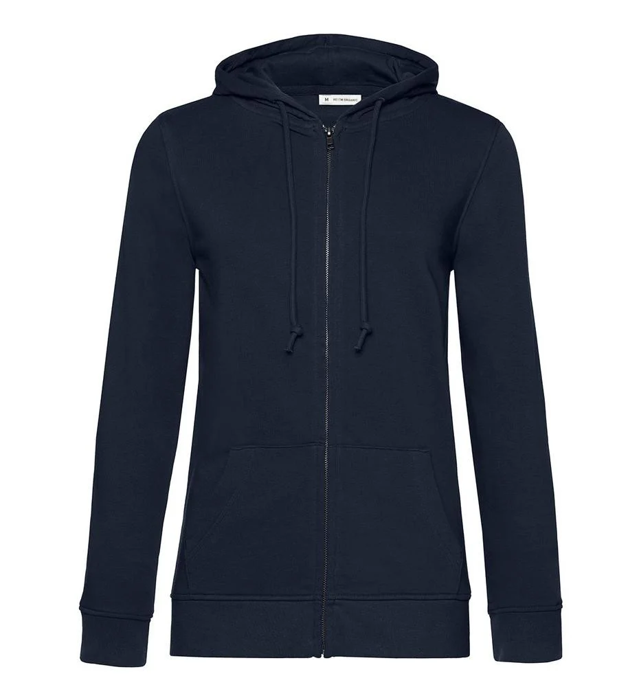 B&C BCW36B Biologische Ritshoodie Dames – Navy Blue
