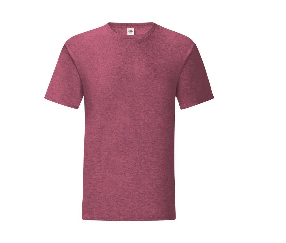 Fruit of the Loom SC150 Iconic T-shirt Heren – Heather Burgundy