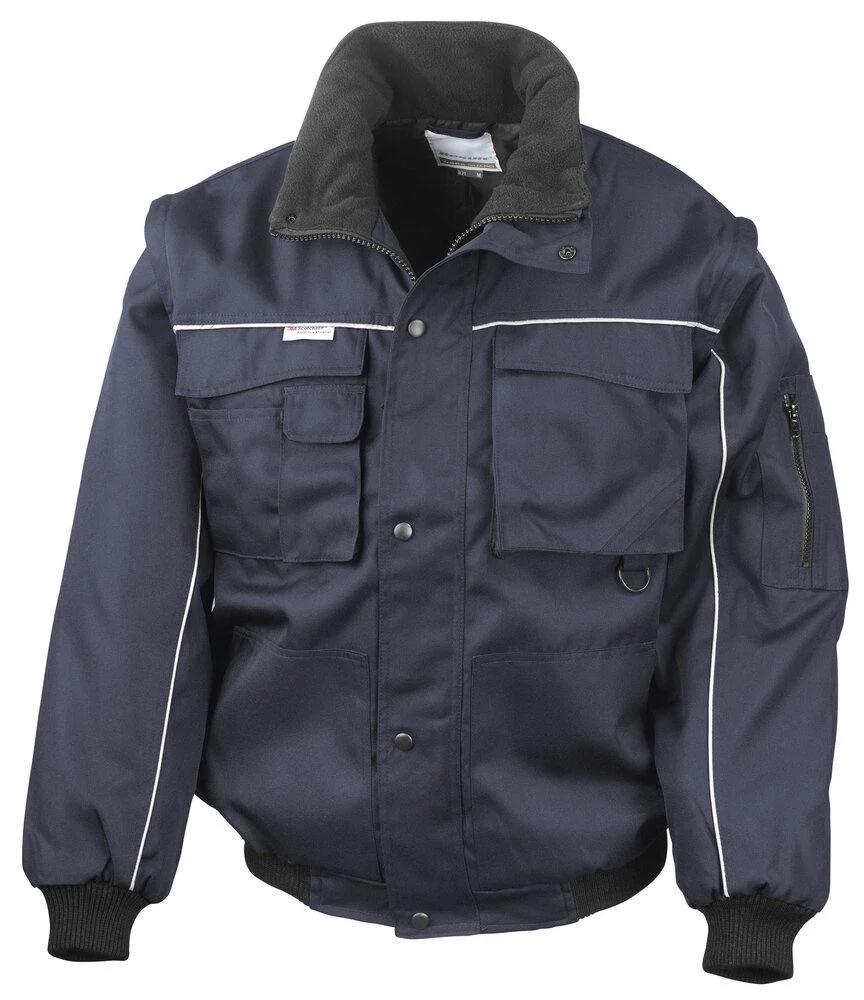 Result R71 Workguard Gewatteerde Jas met Afritsmouwen Heren – Navy/Navy