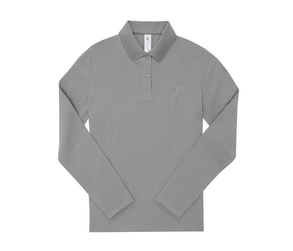B&C BCW462 Polo Lange Mouwen Dames – Sport Grey