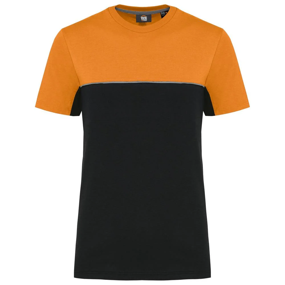 WK. Designed To Work WK304 Tweekleurig T-shirt – Zwart / Oranje