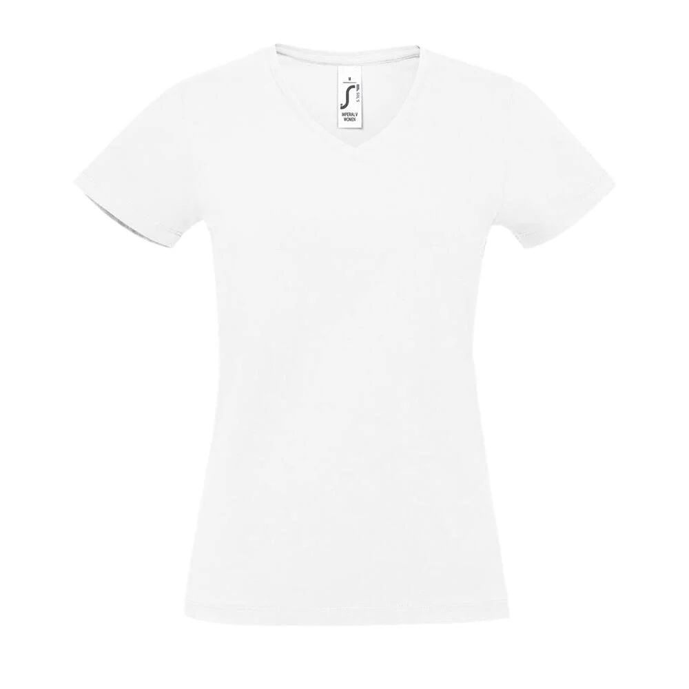 SOL'S 02941 Imperial T-shirt V-hals Dames – Wit
