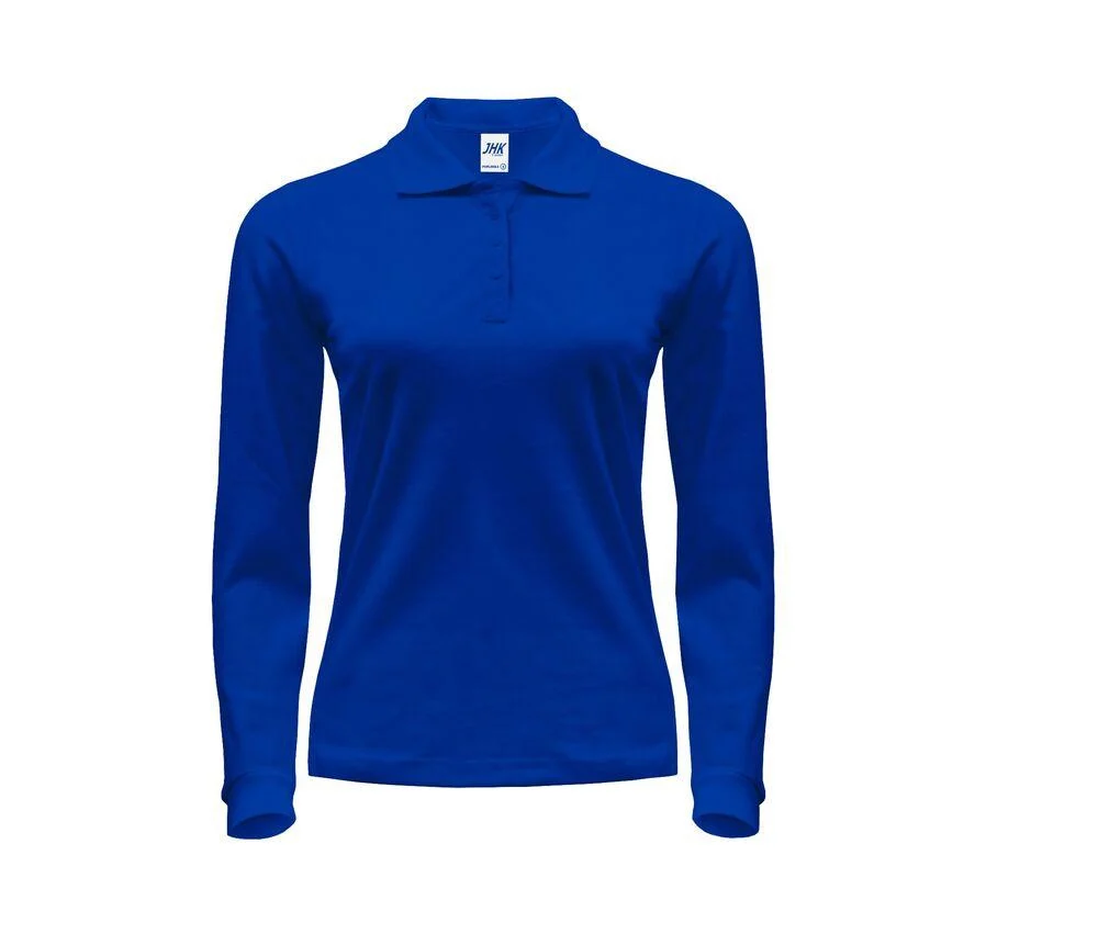 JHK JK216 200 Polo Lange Mouwen Dames – Royal Blue