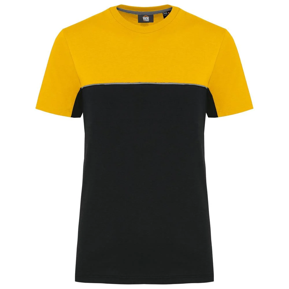 WK. Designed To Work WK304 Tweekleurig T-shirt – Zwart / Geel