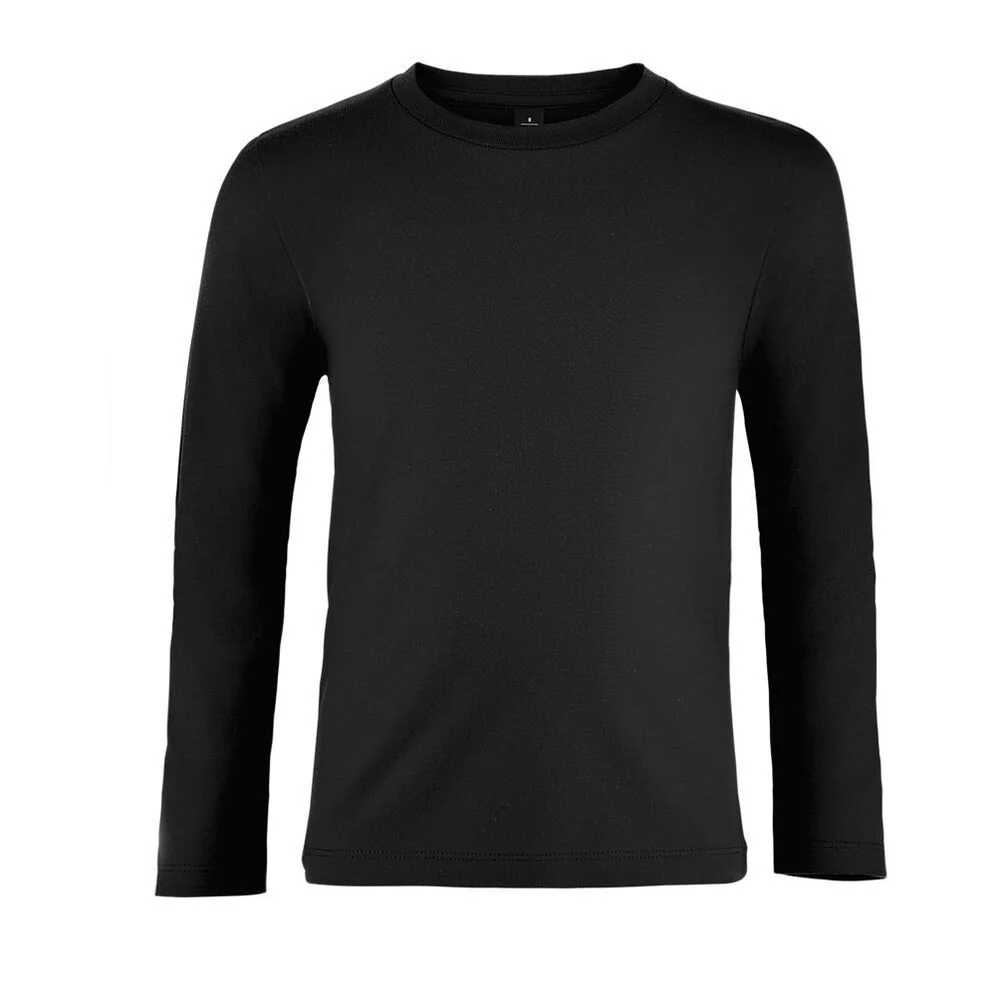 SOL'S 02947 Imperial T-shirt Lange Mouwen Kinderen – Diepzwart