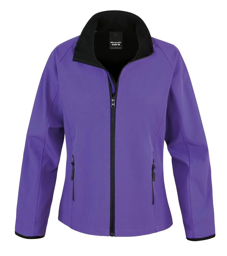 Result R231F Core Softshell Jas Dames – Purple/ Black