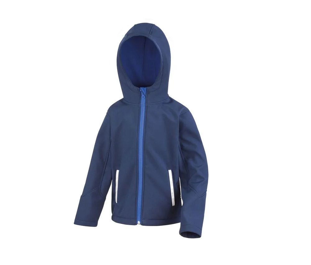 Result RS224J Softshell Jas met Capuchon Kinderen – Navy/ Royal