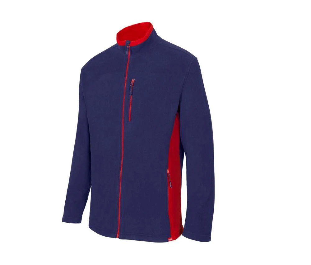 Velilla V1504 Tweekleurige Fleecejas Heren – Navy / Red