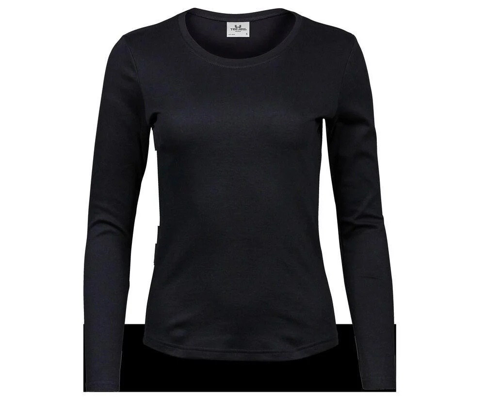 Tee Jays TJ590 Interlock T-shirt Lange Mouwen Dames – Black