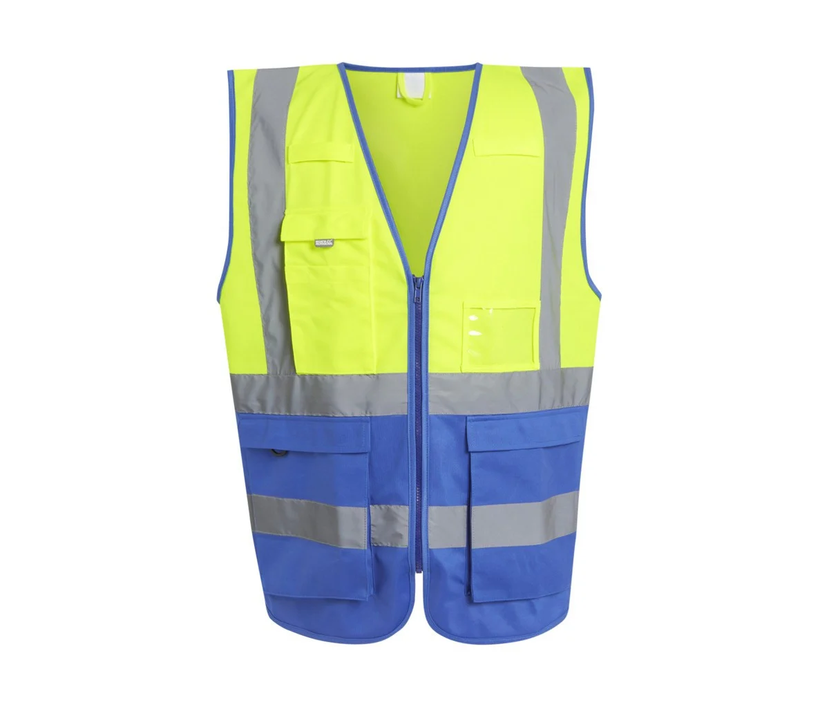 Regatta RGS251 Multi-pocket Veiligheidshesje – Yellow / Royal Blue