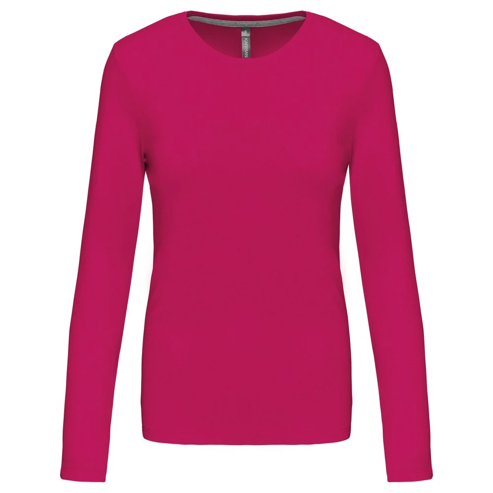 Kariban K383 T-shirt Lange Mouwen Dames – Fuchsia