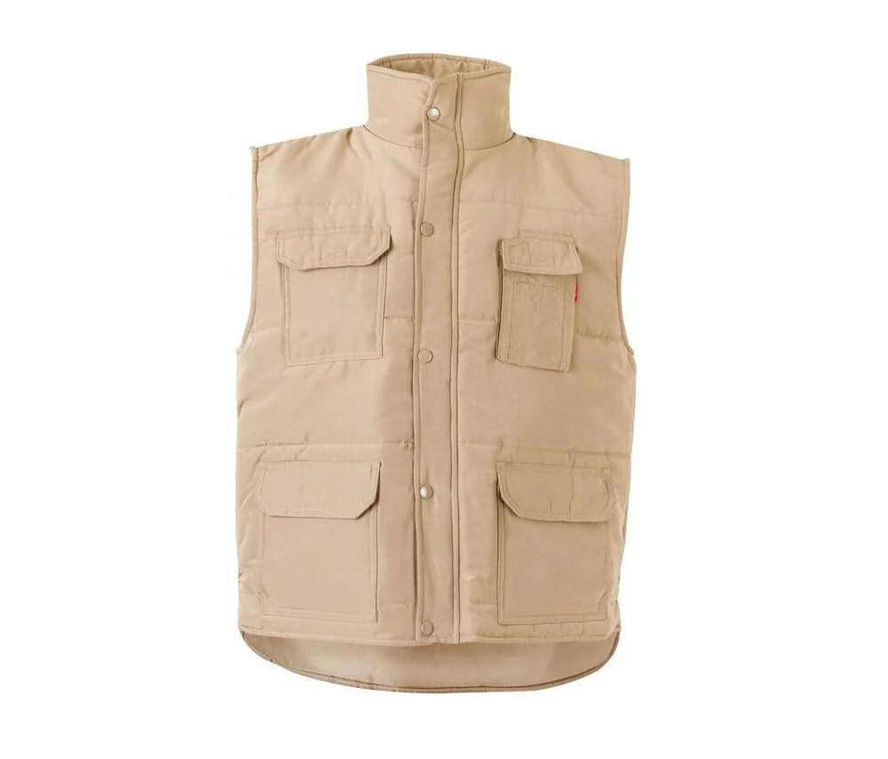 Velilla VL108 Multi-pocket Gewatteerde Bodywarmer – Sand