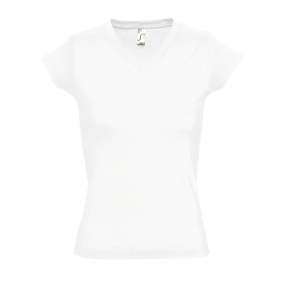 SOL'S 11388 Moon T-shirt V-hals Dames – Wit