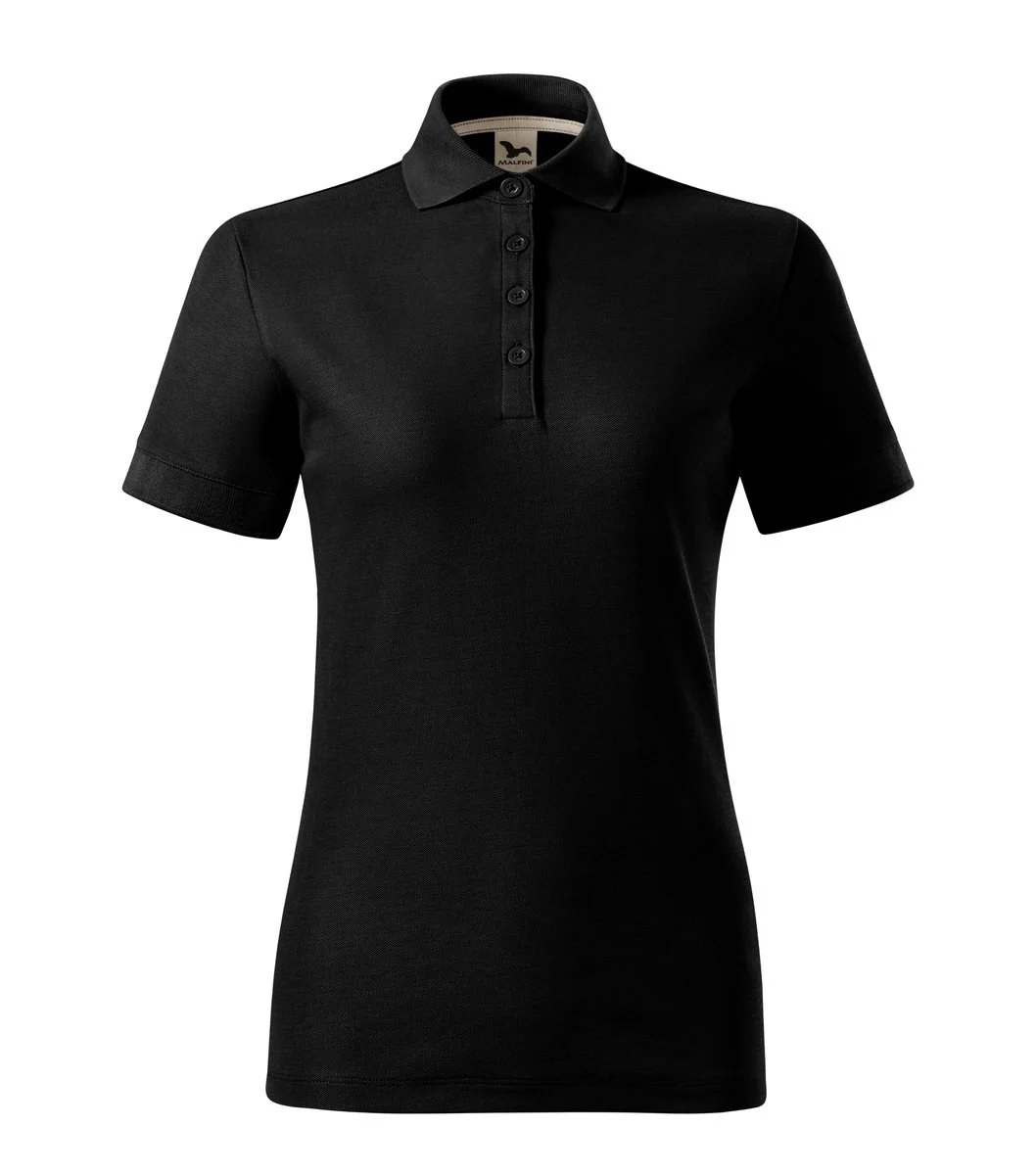 Malfini X35 Biologisch Tweekleurig Polo – Zwart
