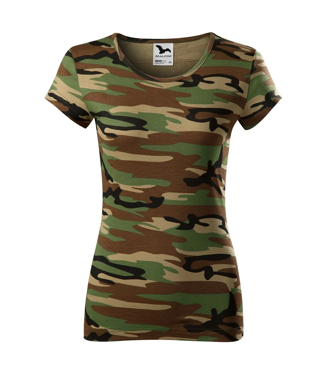 Malfini C22 Camo T-shirt Dames – camouflage bruin