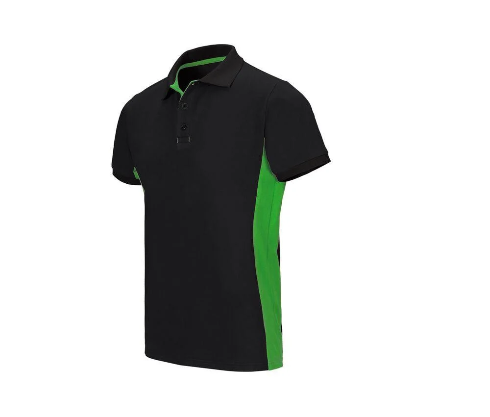 Velilla V5504 Tweekleurige Polo – Black / Lime