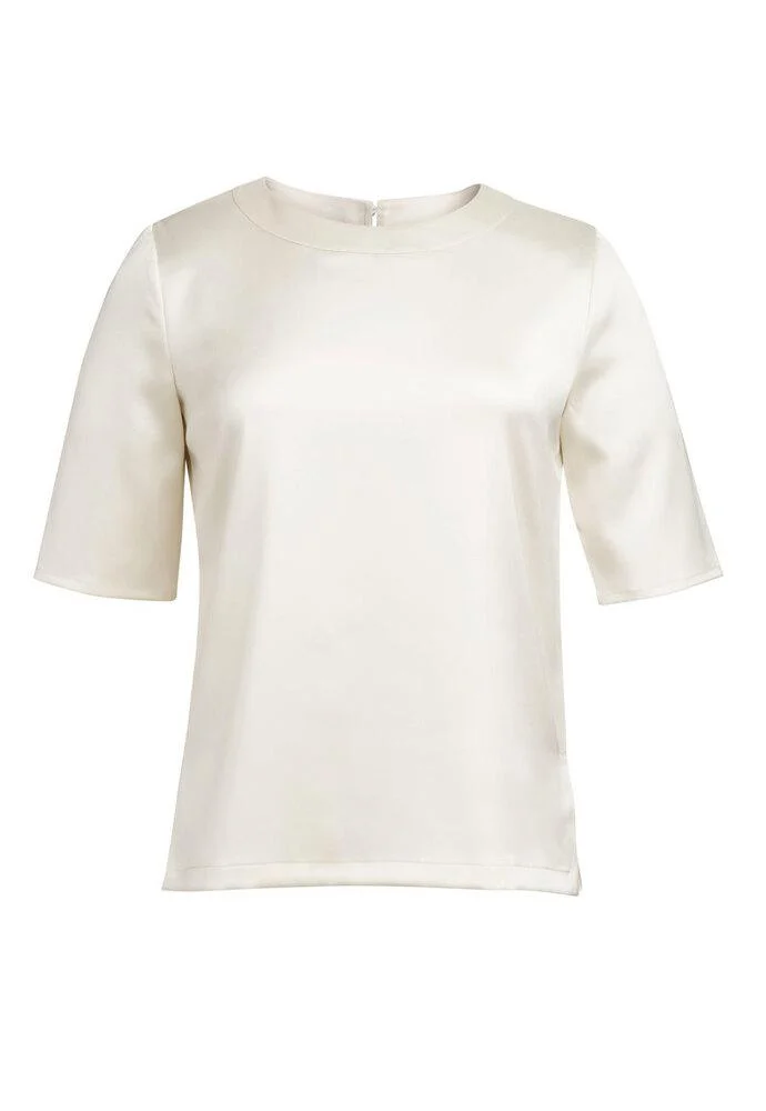 Brook Taverner BT2362 Stretch Werkschort Korte Mouwen Dames – Crème