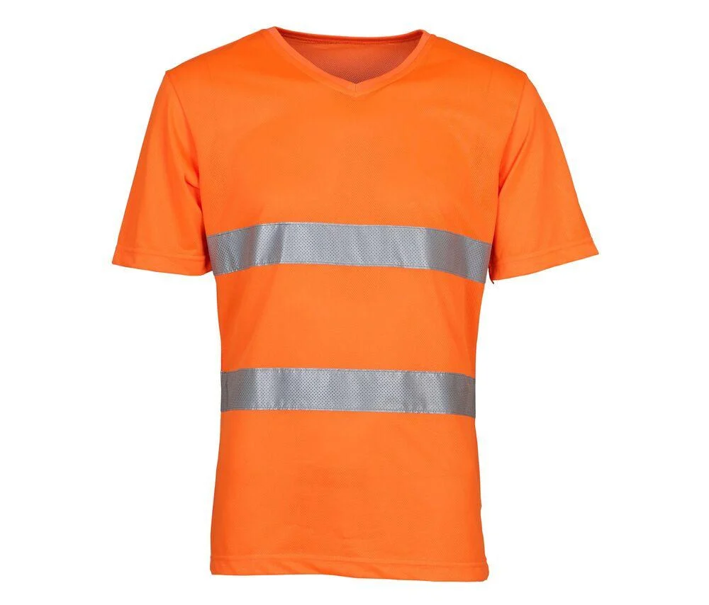 Yoko YK910 T-shirt V-hals Hoge Zichtbaarheid – Hi Vis Orange
