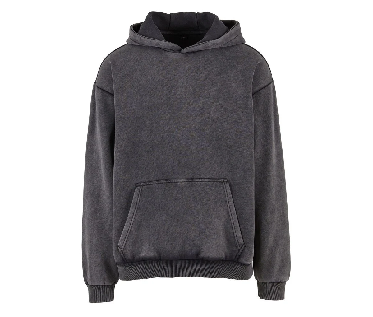 Build Your Brand BY294 Stonewash Heavy Hoodie – Magnet