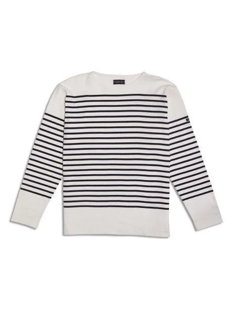 Armor Lux AM1140 Gestreept Shirt Lange Mouwen – Blanc/Navire