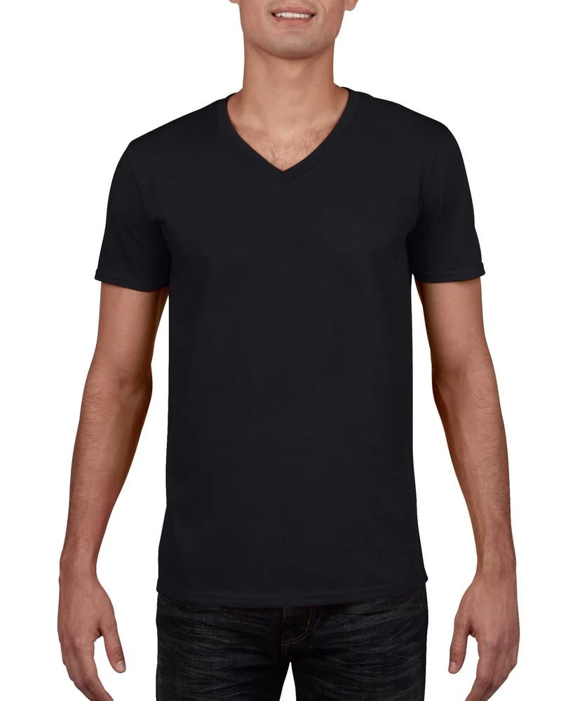 Gildan GN646 Softstyle V-hals T-shirt – Black