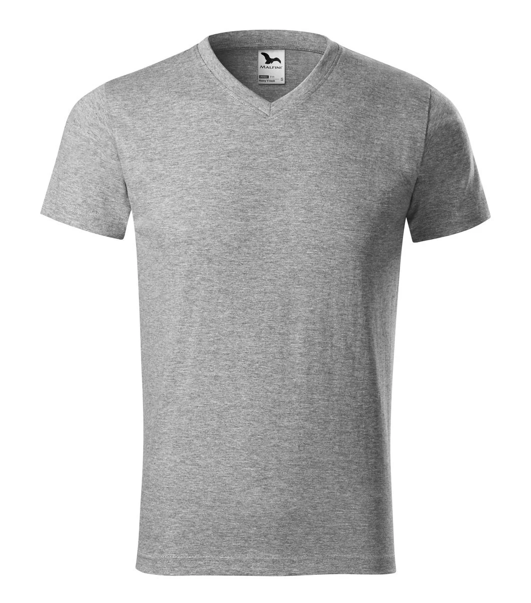 Malfini 111 Heavy T-shirt V-hals – Donkerblauw grijs