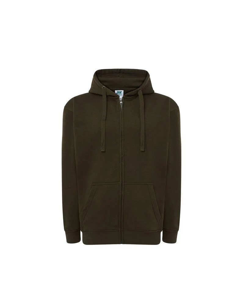 JHK JK297 Hoodie met Rits – Khaki
