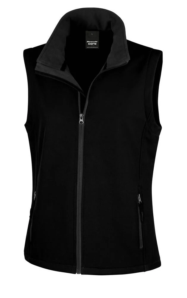 Result R232F Core Softshell Bodywarmer Dames – Black / Black