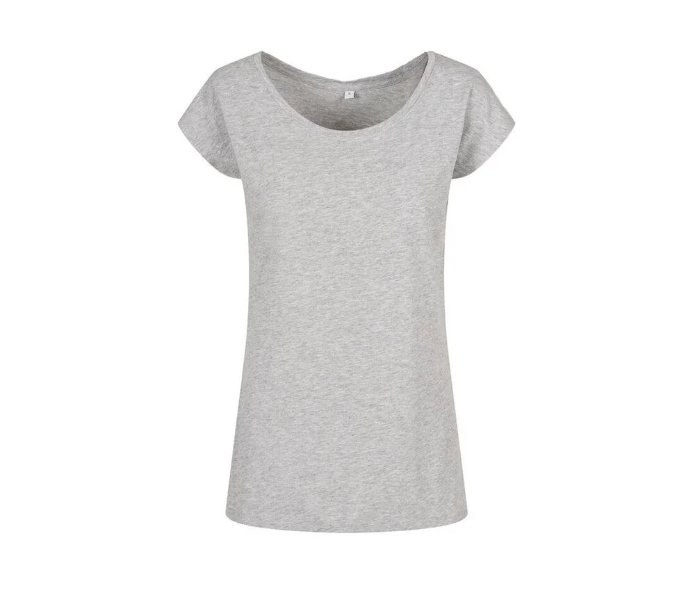 Build Your Brand BYB013 Wide Neck T-shirt Dames – Heather Grey