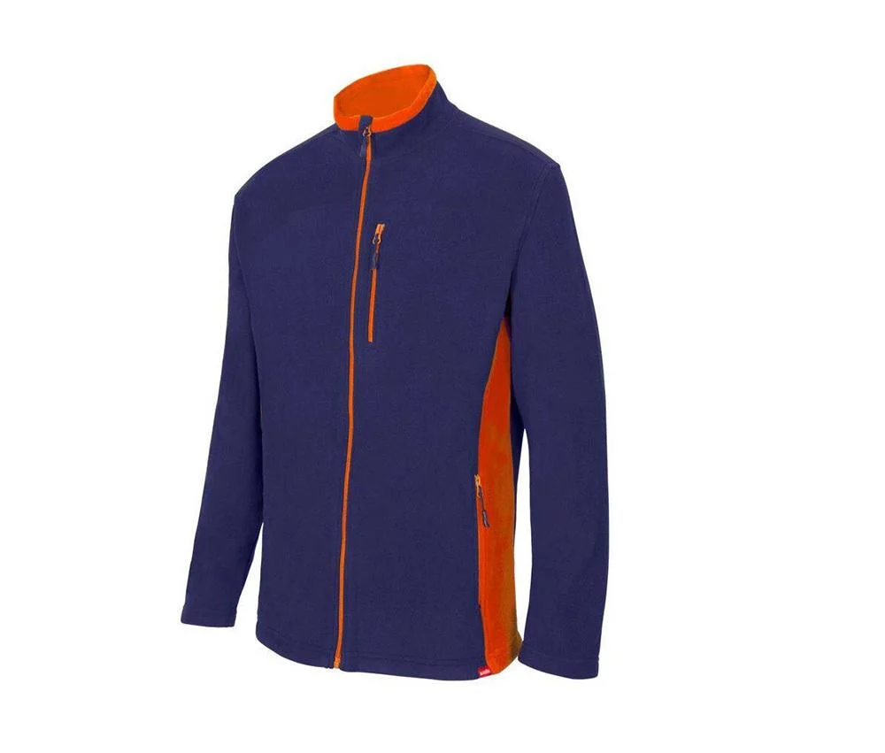 Velilla V1504 Tweekleurige Fleecejas Heren – Navy / Orange