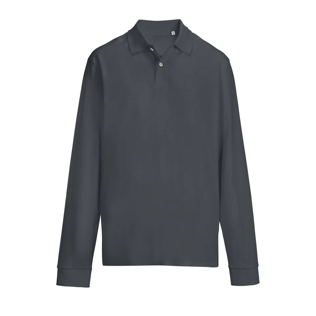 SOL'S 04441 Pacific Polo Lange Mouwen – Muis Grijs