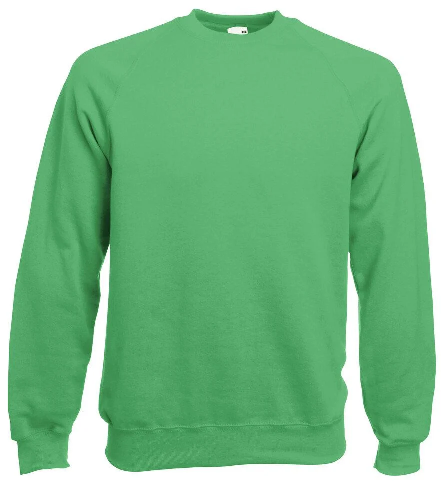 Fruit of the Loom SC260 Raglan Sweater – Kelly Green