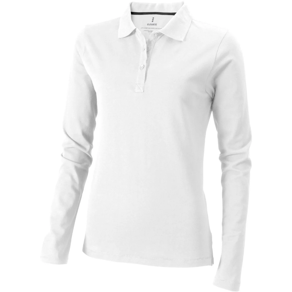 Elevate 38087 Oakville Polo Lange Mouwen Dames – Wit