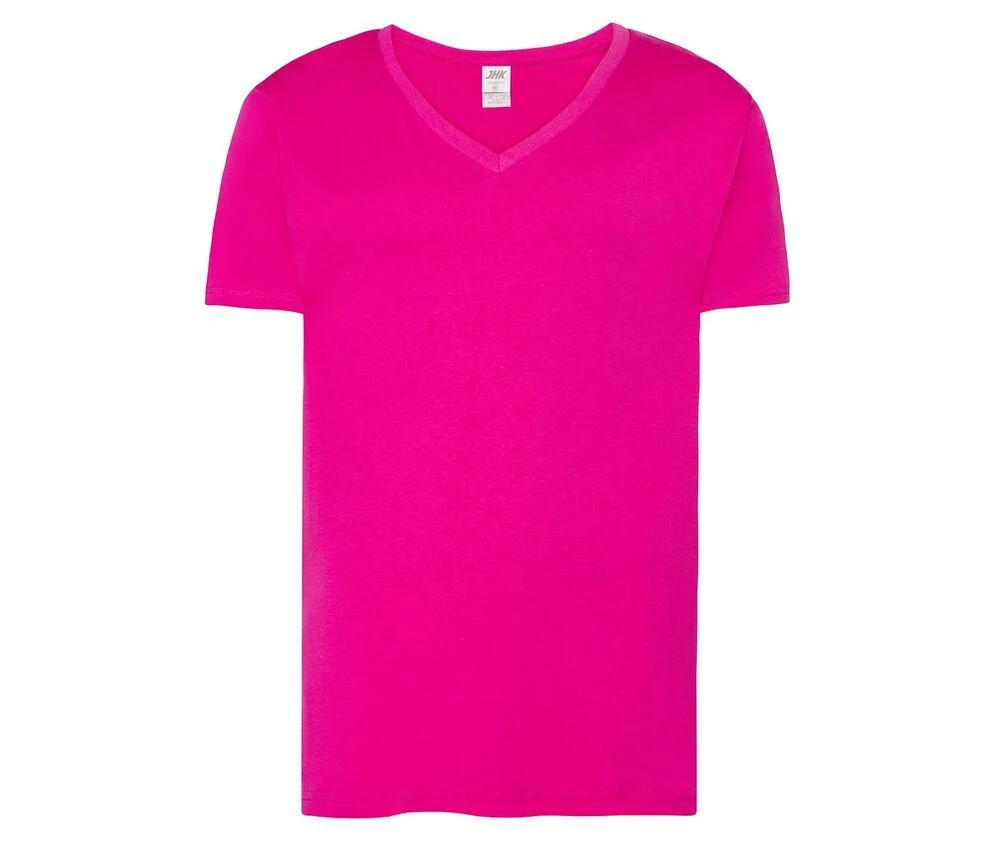 JHK JK401 V-hals T-shirt 160 – Fuchsia