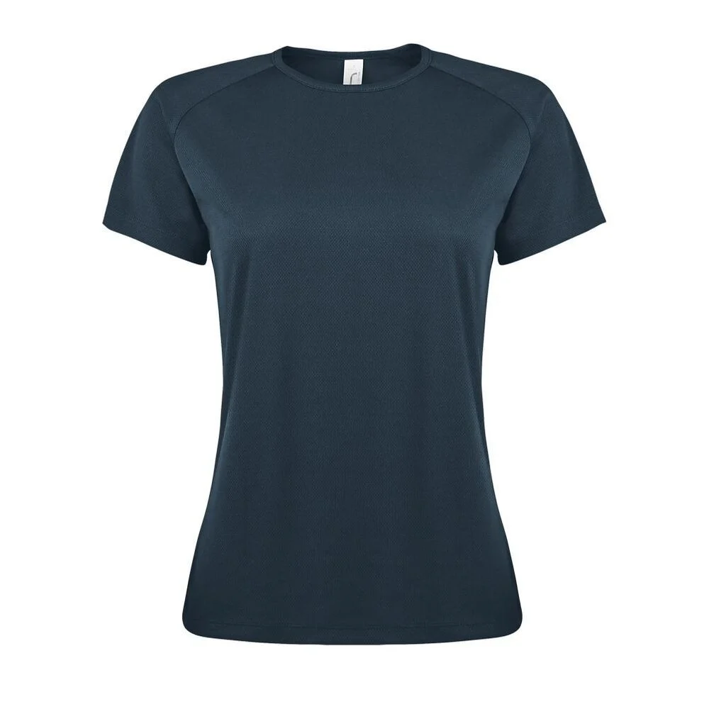 SOL'S 01159 Sport Raglan T-shirt Dames – Benzine blauw