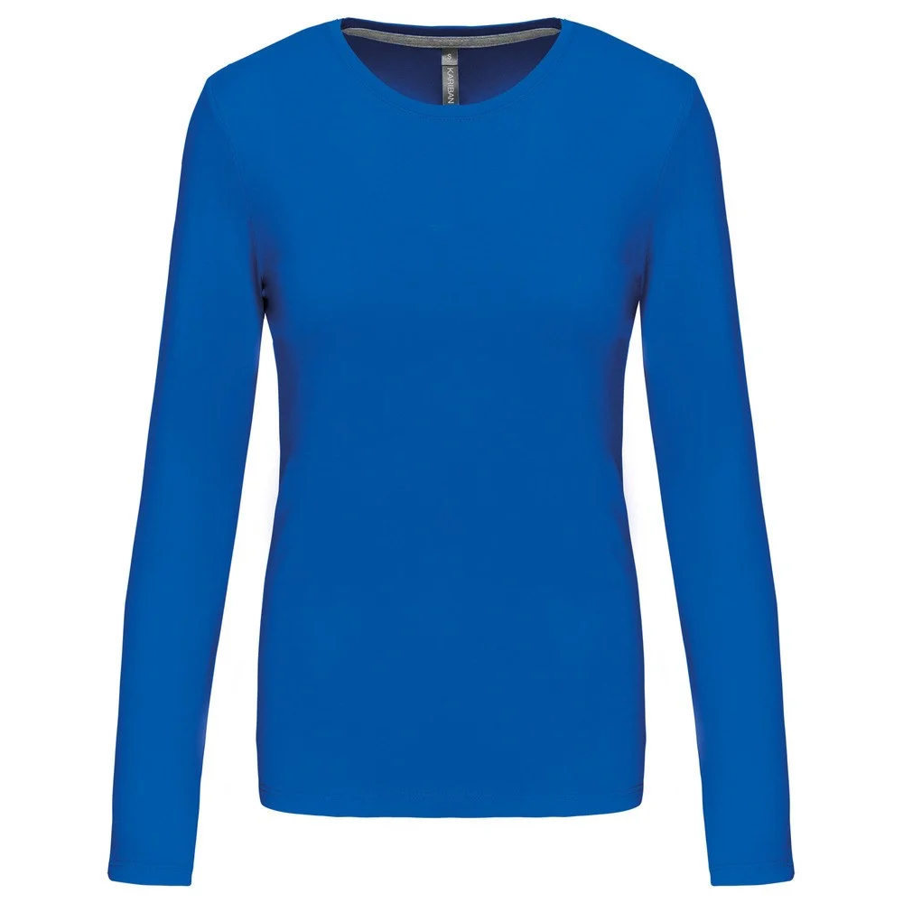 Kariban K383 T-shirt Lange Mouwen Dames – Licht koningsblauw
