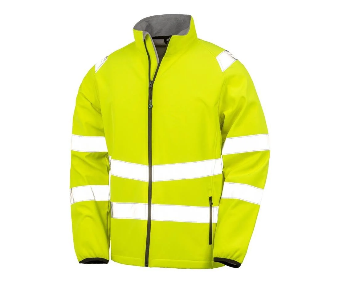 Result RS505X 2-laags Softshell Jas Hoge Zichtbaarheid – Fluo Yellow