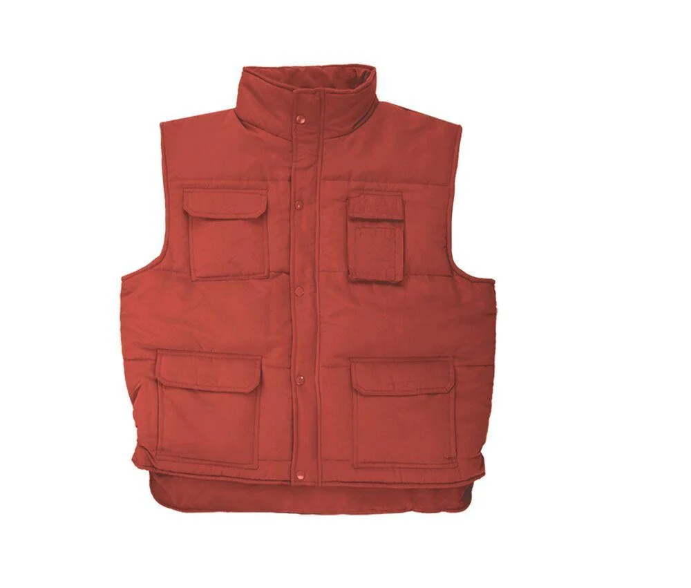 Velilla VL108 Multi-pocket Gewatteerde Bodywarmer – Red