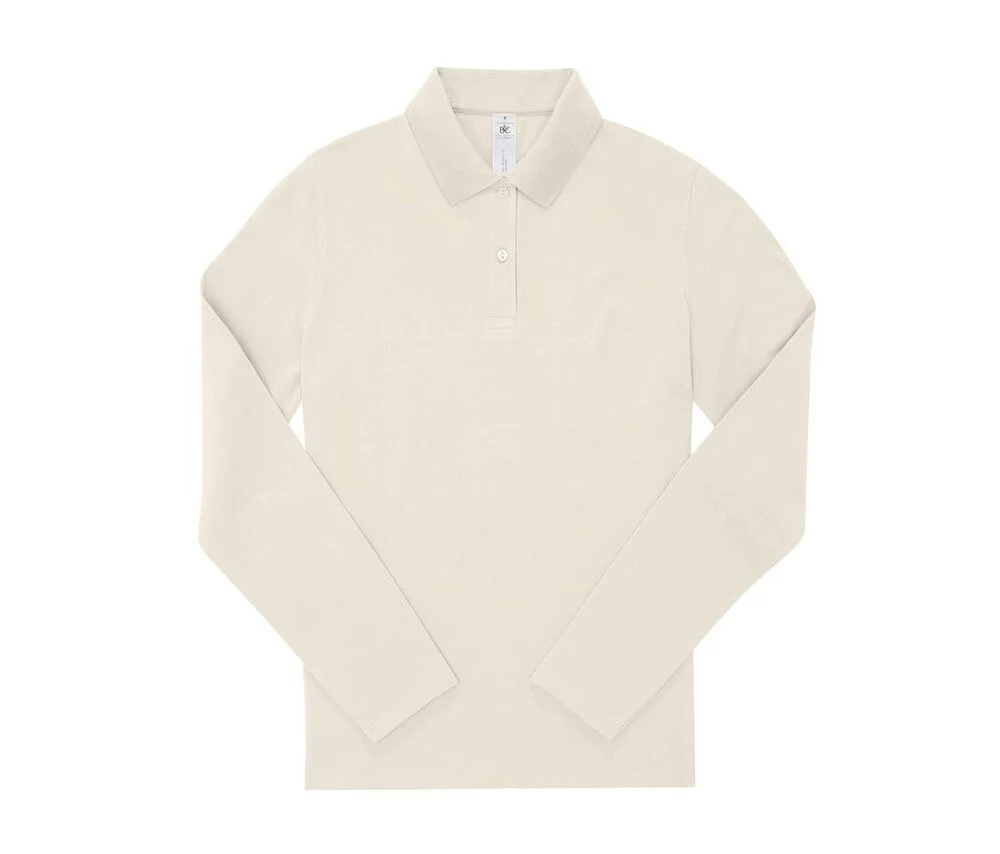B&C BCW462 Polo Lange Mouwen Dames – Off White