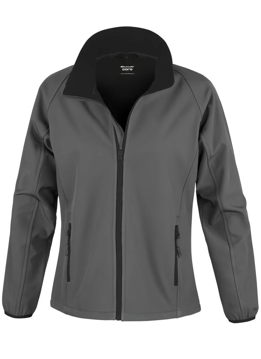 Result R231F Core Softshell Jas Dames – Charcoal/Black