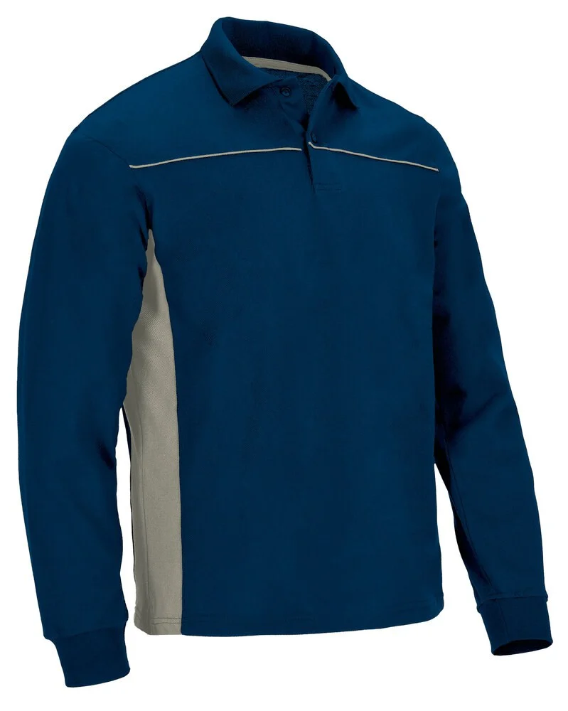 Valento POVATHL Thunder Polo Lange Mouwen – orion navy blue-sand beige