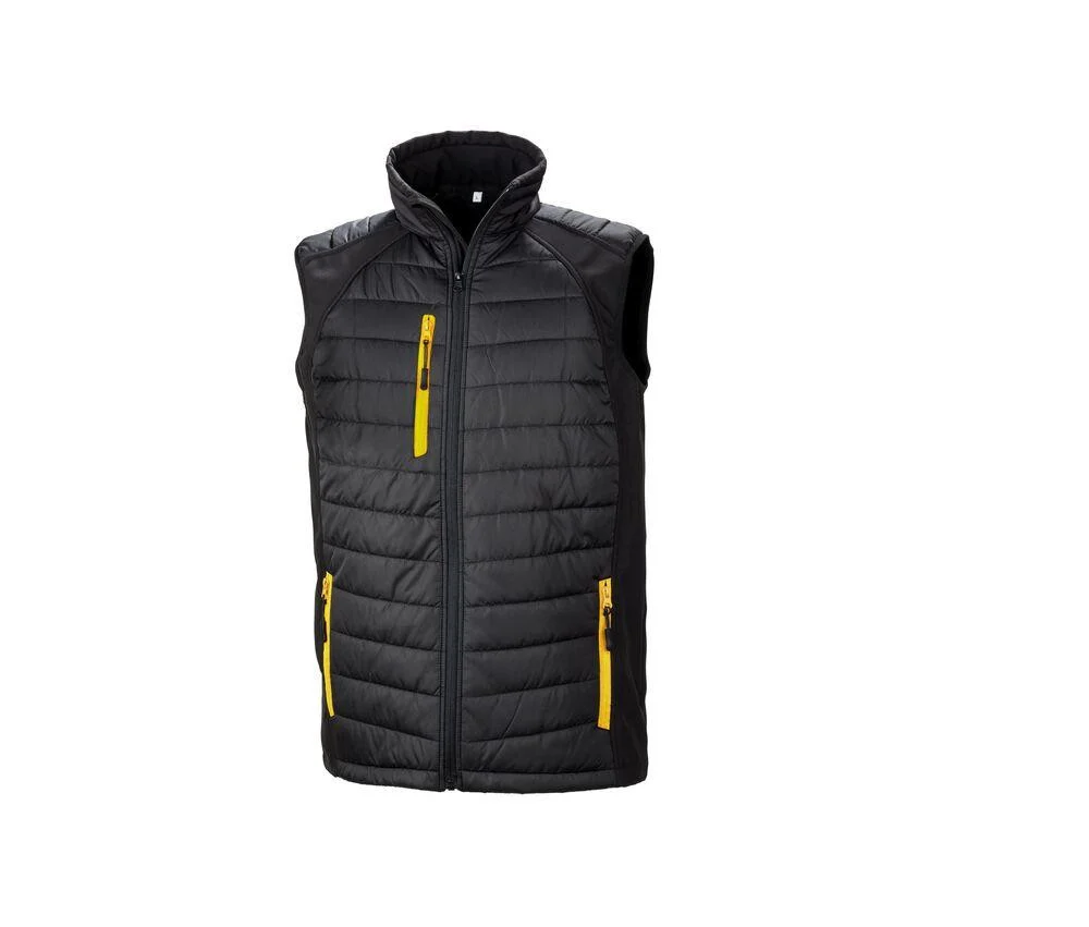 Result RS238 Gewatteerde Bodywarmer – Black / Yellow