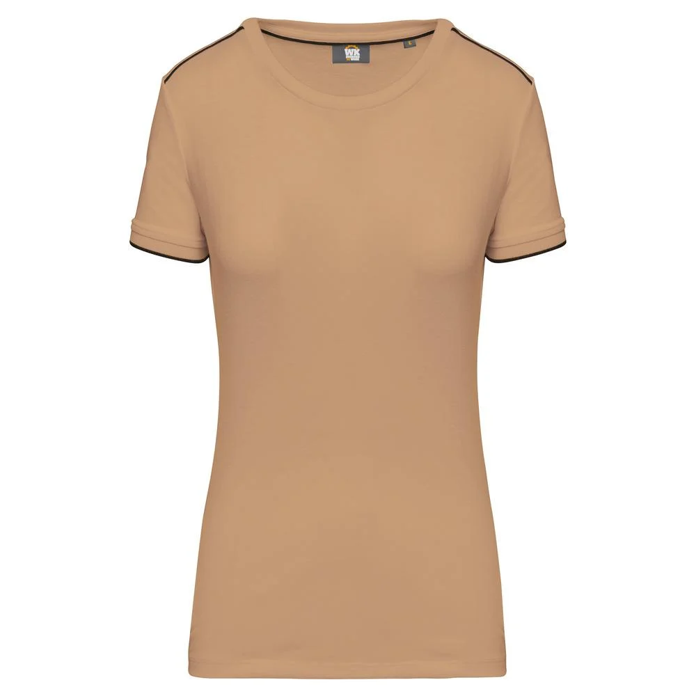 WK. Designed To Work WK3021 DayToDay T-shirt Dames – Camel/Zwart