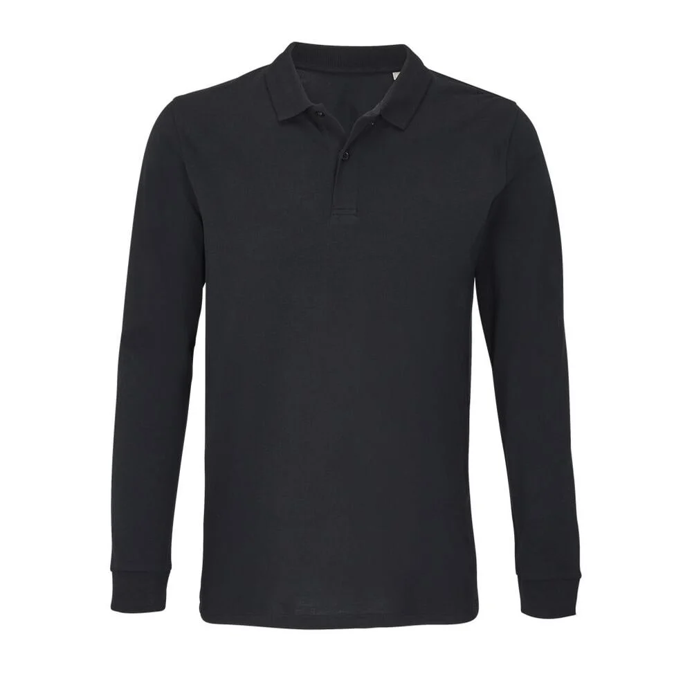 SOL'S 04241 Planet Polo Lange Mouwen – Zwart