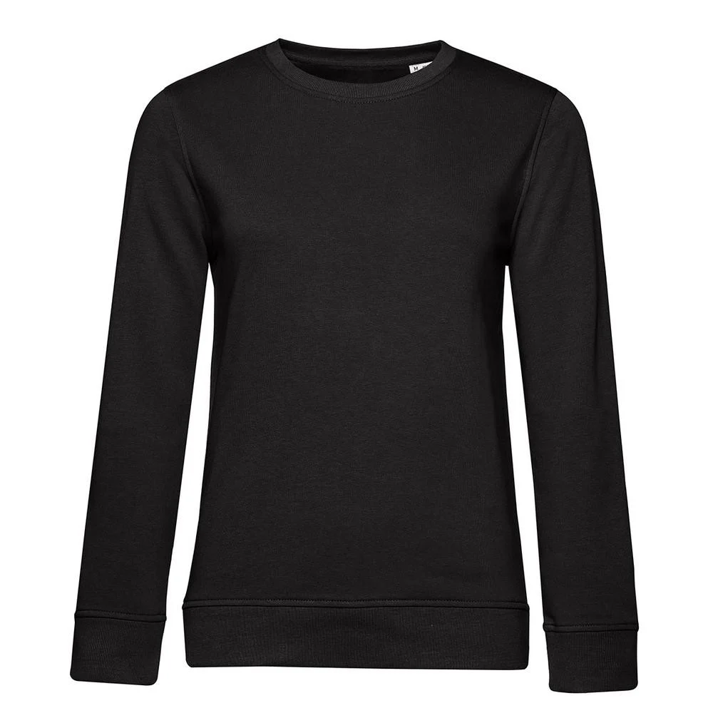 B&C BCW32B Biologische Sweater Dames – Black Pure